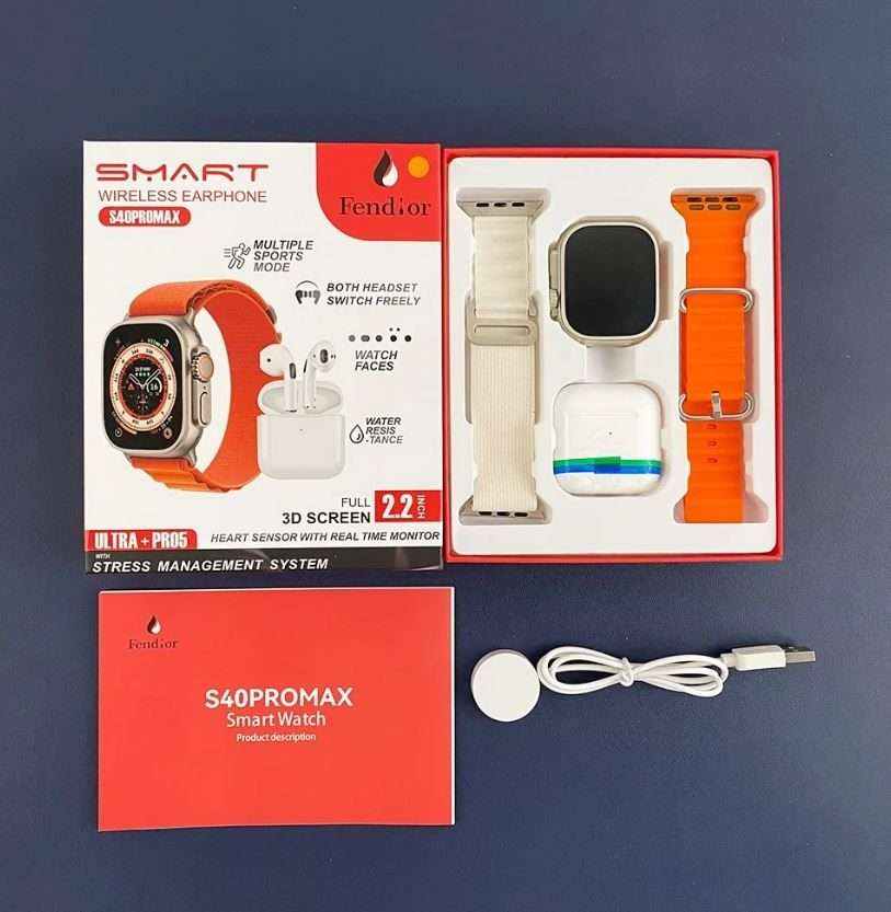 تصویر 2 — ساعت هوشمند و هندزفری فندیور مدل S40 Pro Max